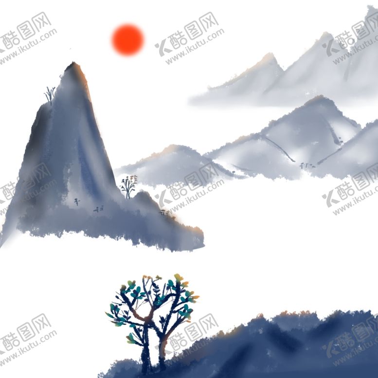 编号：64622306160859281150【酷图网】源文件下载-水墨山水