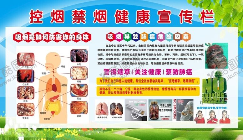 编号：92309501202359276047【酷图网】源文件下载-控烟禁烟健康教育宣传栏