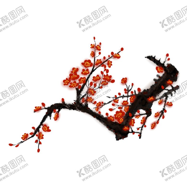 编号：72821209220511081410【酷图网】源文件下载-梅花树枝元素