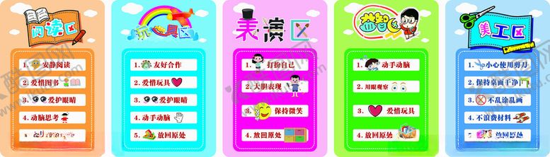 编号：25777001271518393217【酷图网】源文件下载-幼儿园区域牌