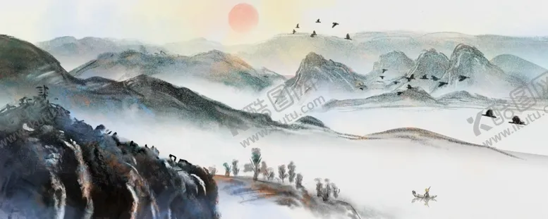 编号：36767606280415498018【酷图网】源文件下载-水墨山水