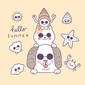可爱卡通广告设计素描本本设计幼儿园