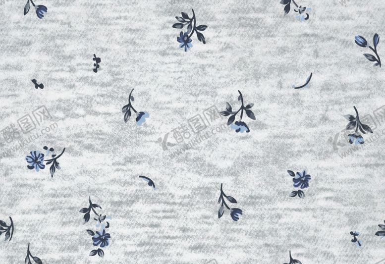 编号：72533805240555446437【酷图网】源文件下载-蓝白花卉图案布料纹理