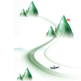 国潮风元素山水喜庆边框新中式