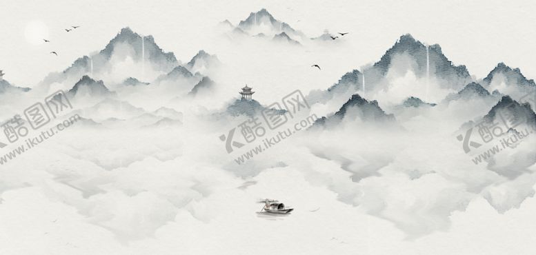 编号：61839907040745152397【酷图网】源文件下载-意境水墨山水