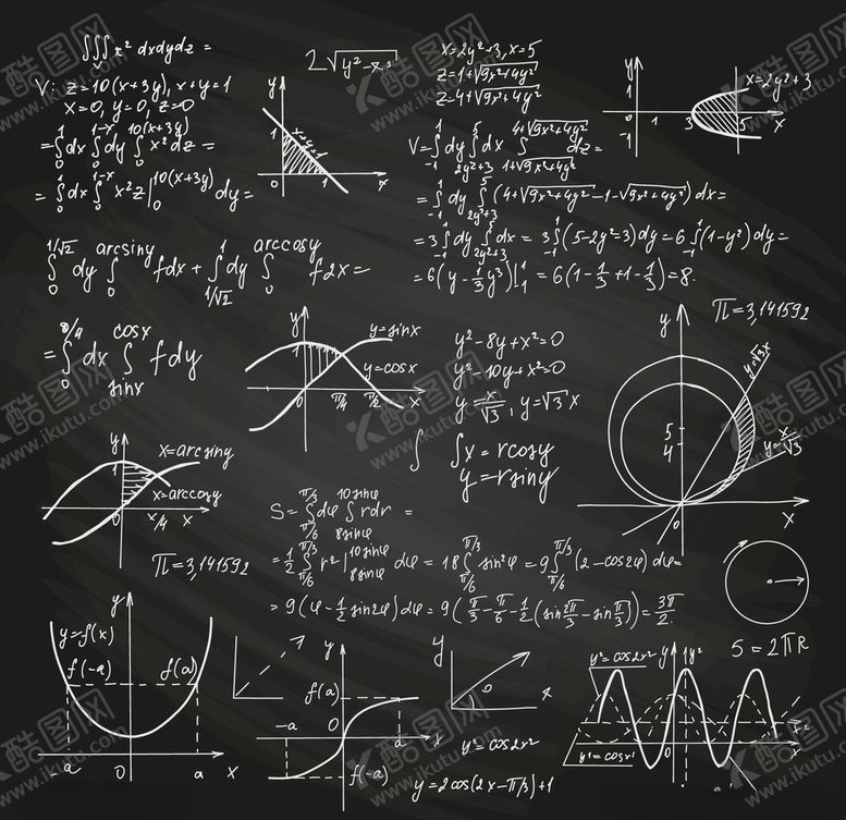 编号：74253210162235535860【酷图网】源文件下载-公式的黑板上涂鸦