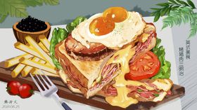 面包片烤三明治香烤切片