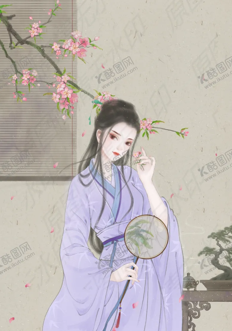 编号：68057010061331025349【酷图网】源文件下载-古风温文女孩