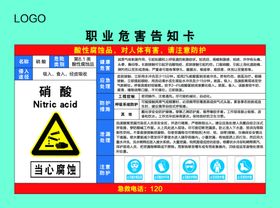 硝酸职业危害告知卡