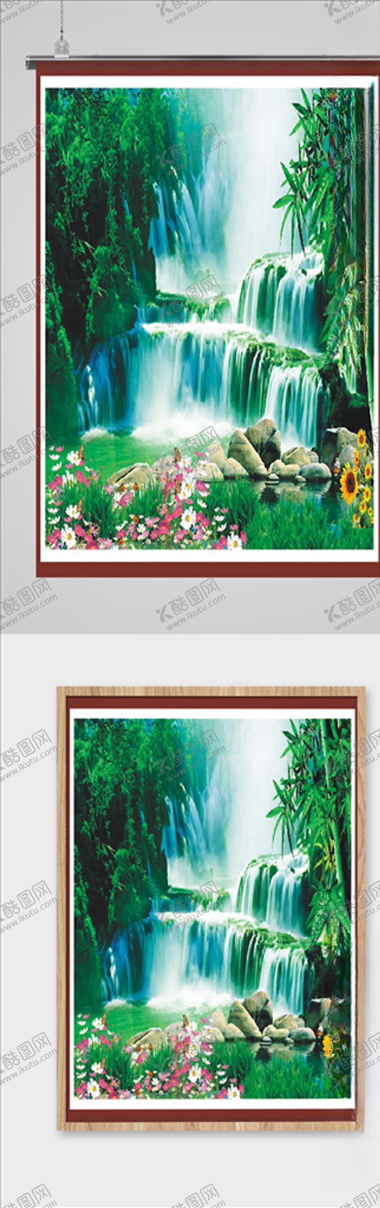 编号：63366909252329026574【酷图网】源文件下载-现代中式装饰山水画