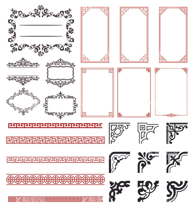 编号：38956312101957504208【酷图网】源文件下载-花纹边框