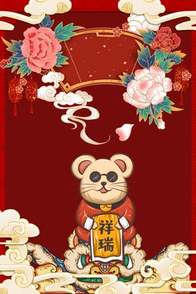新年创意海报国潮背景