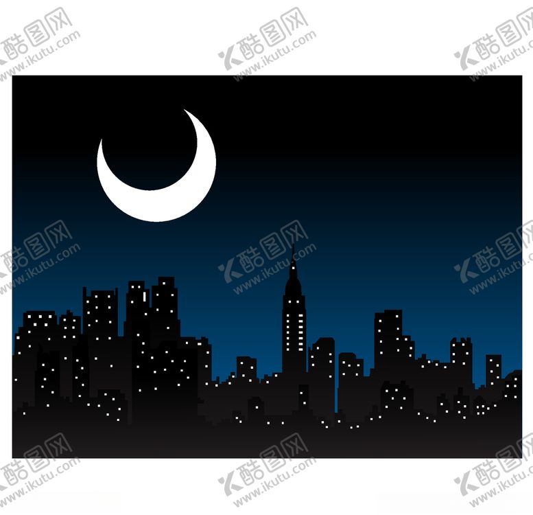 编号：95182110081315362401【酷图网】源文件下载-夜晚卡通画