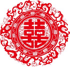双喜结婚字体花纹