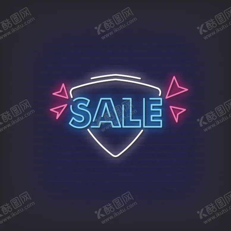 购物打折霓虹灯LOGO图片老上海圆形圣诞节素材