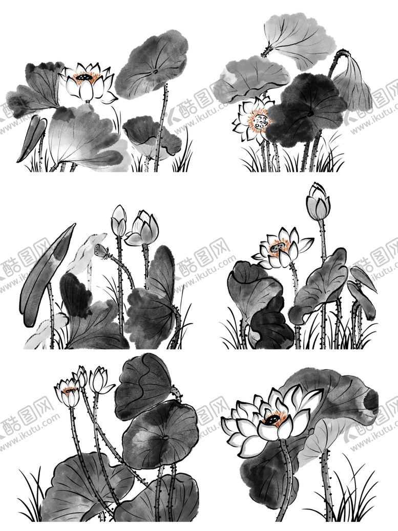 编号：64051909211113352725【酷图网】源文件下载-水墨素材毛笔画素材墨迹素材