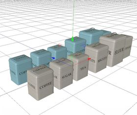 c4d模型收纳罐调料罐