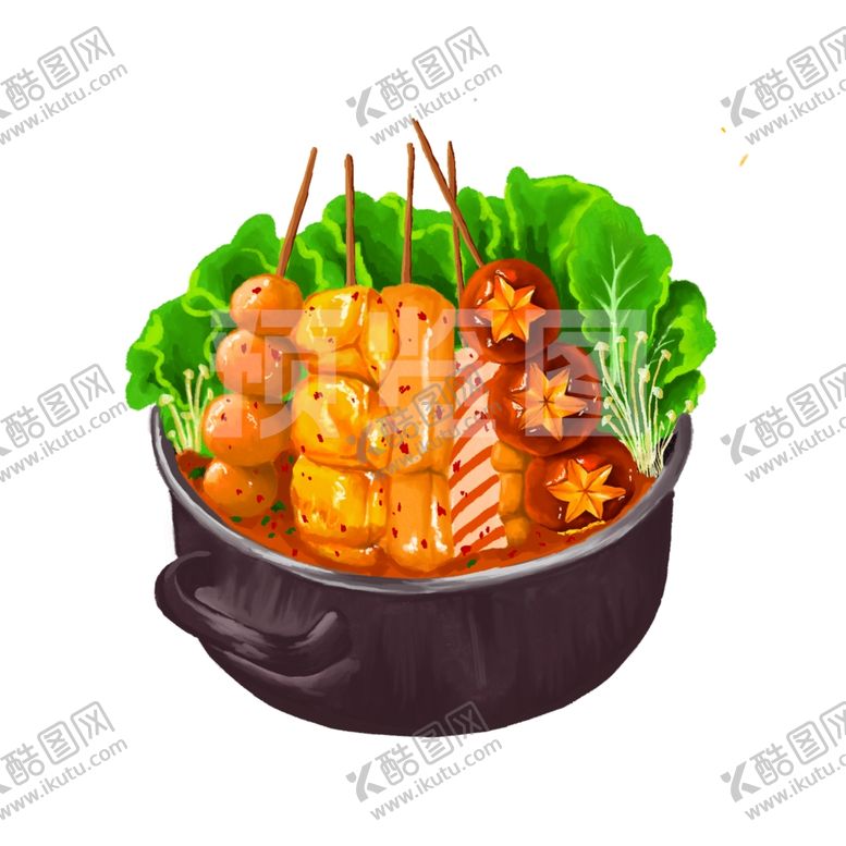 编号：73725402041907434332【酷图网】源文件下载-手绘串串麻辣烫