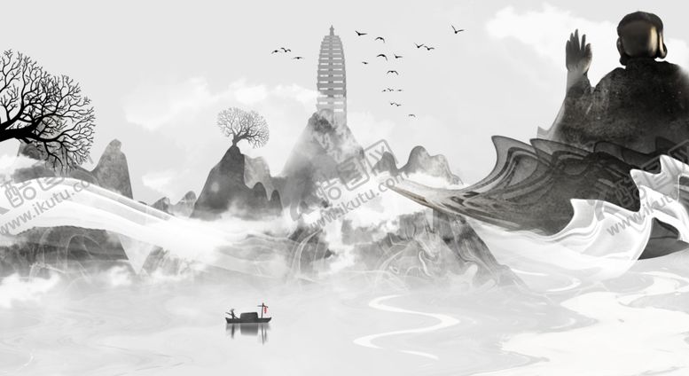 编号：99767509231335032914【酷图网】源文件下载-水墨山水