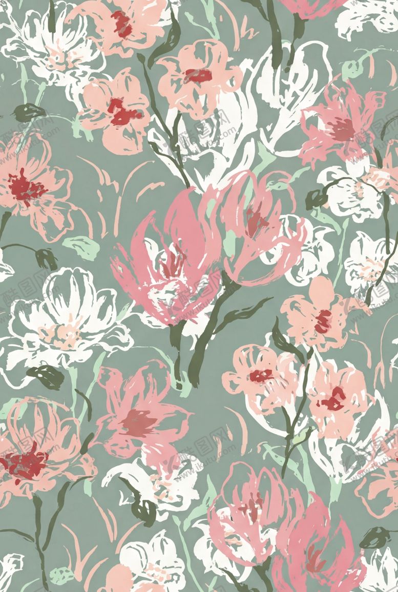 编号：96713404040533045032【酷图网】源文件下载-水彩花