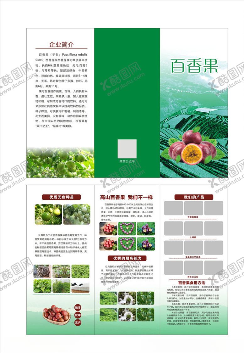 编号：77865005110022146312【酷图网】源文件下载-百香果折页图片