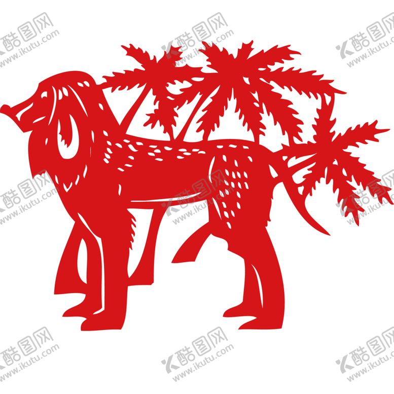 编号：73137005062254238944【酷图网】源文件下载-狗年剪纸装饰