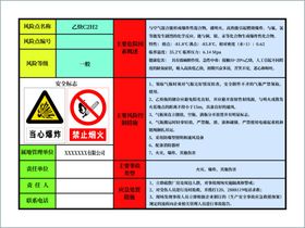 气体安全风险标识牌