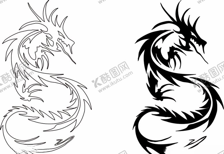 编号：45436709271823587012【酷图网】源文件下载-华夏龙纹矢量图