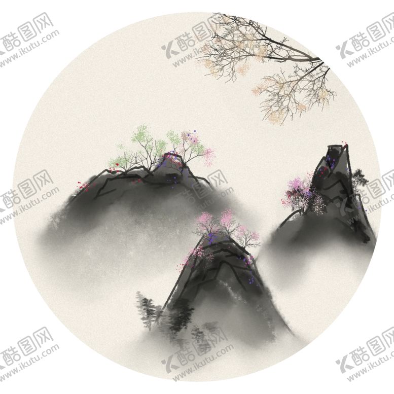 编号：23296707051637154499【酷图网】源文件下载-水墨山水