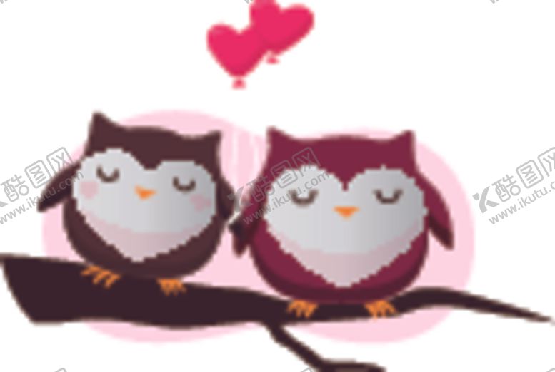编号：17305209271053261790【酷图网】源文件下载-情侣猫头鹰