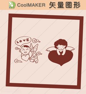 剪纸壁纸爱情装饰花纹