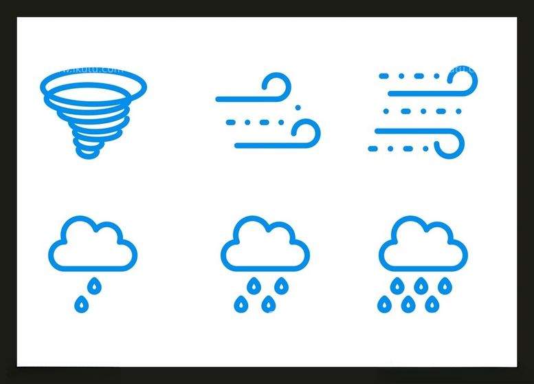 编号：70028502202349063389【酷图网】源文件下载-天气标识图标