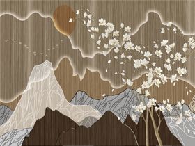 新中式背景墙
