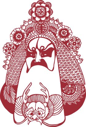 脸谱门神京剧财神信仰位