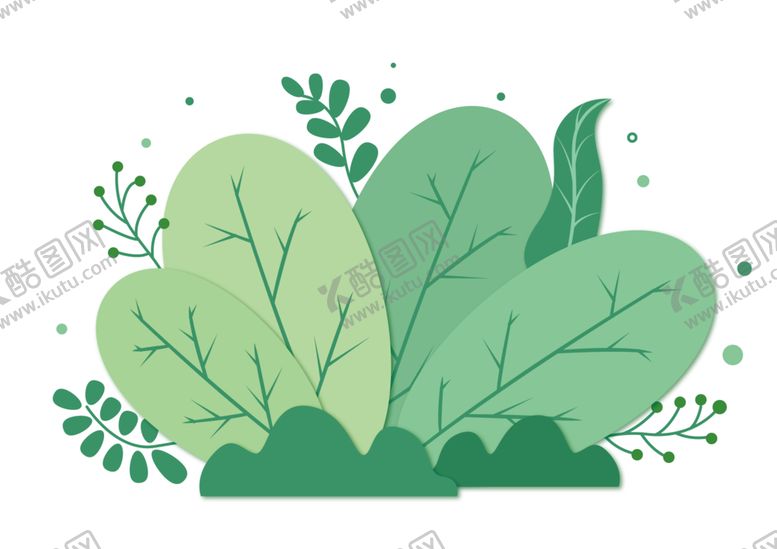 编号：82092009210249451972【酷图网】源文件下载-植物绿色插画背景海报素材