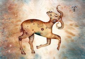 手绘插画复古星座图星座画