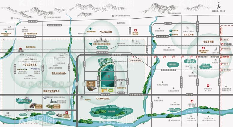 编号：42890211191809386291【酷图网】源文件下载-地产区位图海报