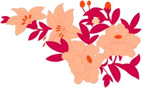 花素材清新彩色朵底纹