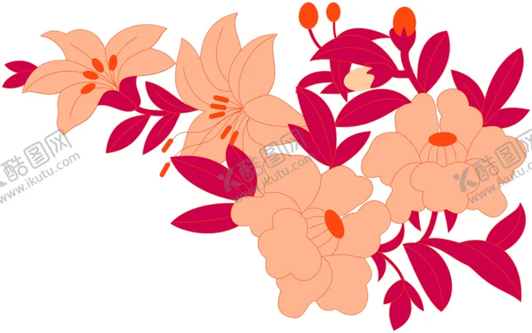 花素材清新彩色朵底纹