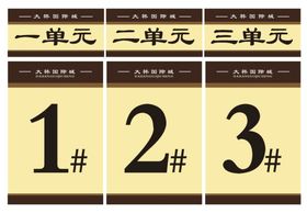 楼层号牌科室牌楼号单元号