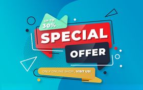 抽象图案促销海报