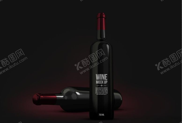 编号：91349210301328084969【酷图网】源文件下载-红酒瓶包装样机