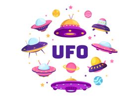 ufo飞蝶卡通外星飞行器