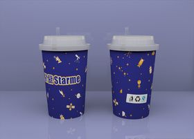 奶茶杯杯身设计（展开图）