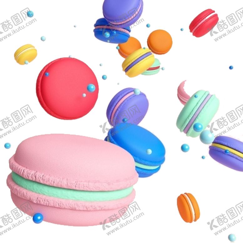 编号：87888701141609108912【酷图网】源文件下载-png透明底图炫彩马卡龙悬浮