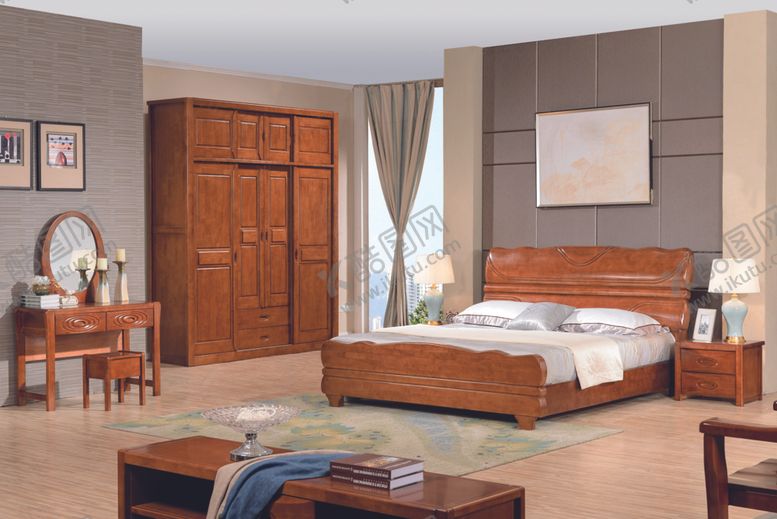 编号：82926110071118515092【酷图网】源文件下载-实木床