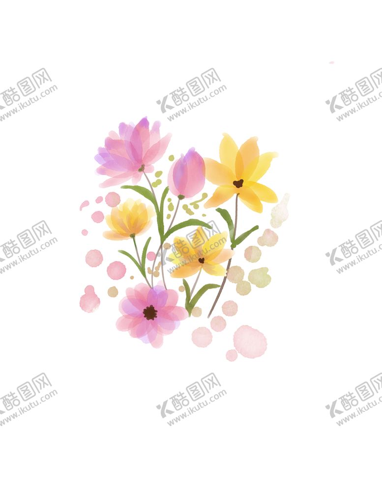 编号：18584007051600183746【酷图网】源文件下载-水彩花