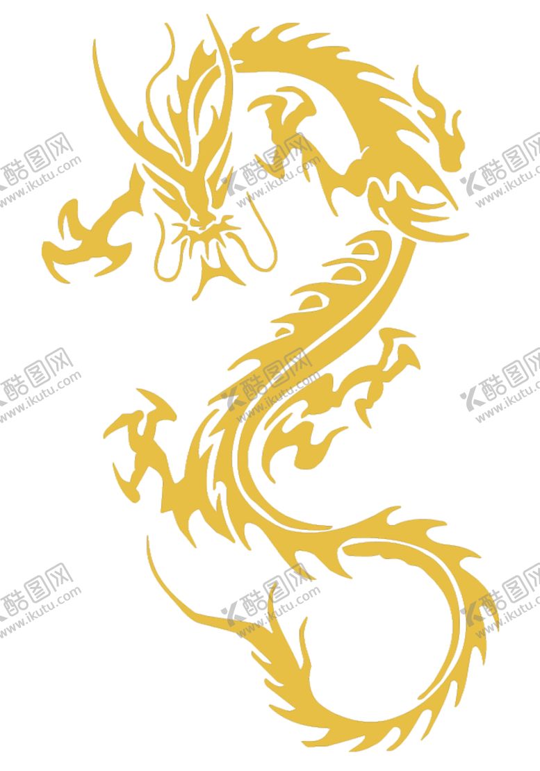 编号：22614704281651208630【酷图网】源文件下载-中国风金色龙元素