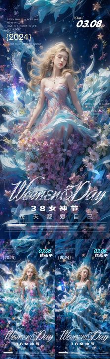 酒吧女神节海报