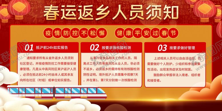 编号：88755206251133369650【酷图网】源文件下载-春运返乡须知公益活动海报素材